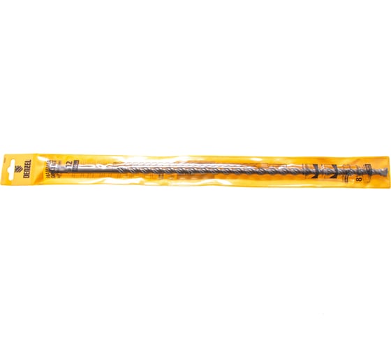 Бур по бетону, двойная спираль, Cobalt W-tip (12x460 мм; SDS PLUS) Denzel 705027