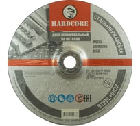 Диск шлифовальный по металлу/нержавеющей стали 180x6х22.23 мм Hardcore 261806