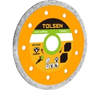 Диск алмазный сплошной, 125x22.2 мм TOLSEN 76733