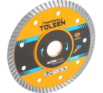 Диск алмазный турбо Industrial, 115x22.2x1.2 мм, ультратонкий TOLSEN 76751