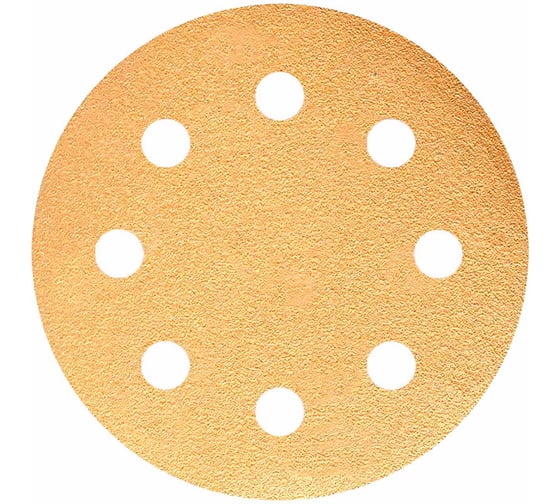 Круг шлифовальный GOLD B312T (5 шт; 125 мм; на липучке; 8 отв; золотистый; P600) SUNMIGHT 58118R
