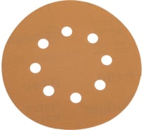 Круг шлифовальный GOLD B312T (5 шт; 125 мм; на липучке; 8 отв; золотистый; P400) SUNMIGHT 58116R