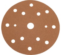 Круг шлифовальный GOLD B312T (5 шт; 150 мм; на липучке; 15 отв; золотистый; P60) SUNMIGHT 44305R