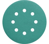 Круг шлифовальный FILM L312T (5 шт; 125 мм; на липучке; 8 отв; зелёный; P180) SUNMIGHT 53210R