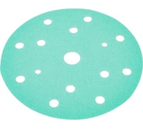 Круг шлифовальный FILM L312T (5 шт; 150 мм; на липучке; 15 отв; зелёный; P80) SUNMIGHT 53006R