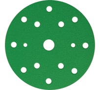 Круг шлифовальный FILM L312T (5 шт; 150 мм; на липучке; 15 отв; зелёный; P240) SUNMIGHT 53012R
