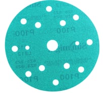 Круг шлифовальный FILM L312T (5 шт; 150 мм; на липучке; 15 отв; зелёный; P100) SUNMIGHT 53007R