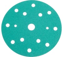 Круг шлифовальный FILM L312T (5 шт; 150 мм; на липучке; 15 отв; зелёный; P60) SUNMIGHT 53005R