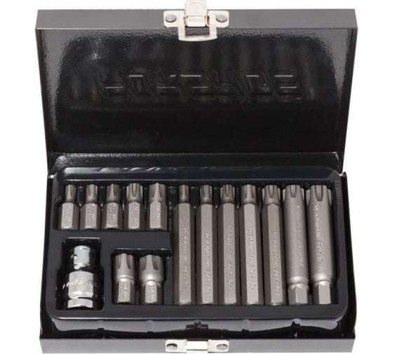 Набор бит RIBE с битодержателем в металлическом кейсе (15 предметов; 1/2") Forsage 27201 F-4159 1