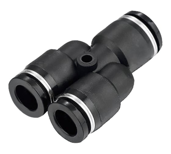 Фитинг-переходник цанговый Y-образный 10-8-8 мм, пластик, тип PW, 5 шт TITAN LOCK TLP-PW10-8_5 1
