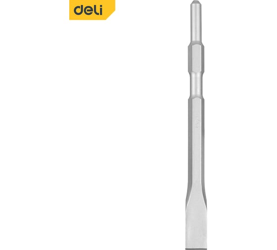 Долото плоское HEX17 DH-HBZ25280-E1 (17x280x25 мм, сталь 40Cr) DELI 165458