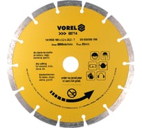 Диск алмазный сегментированный (180х22 мм) VOREL 8714