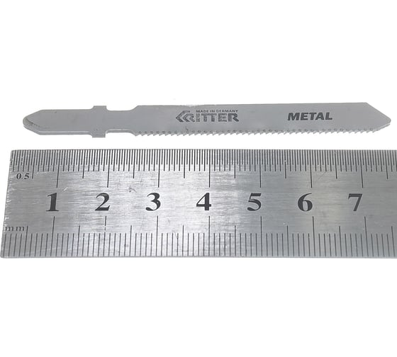 Пилки по стали Т118A (2 шт; 75х50 мм; шаг 1.2 мм; 21TPi; HSS) для лобзиков RITTER 3111-2