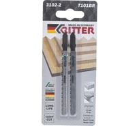 Пилки по дереву Т101BR (2 шт; 100х75 мм; шаг 2.5 мм; 10TPi; CrV) для лобзиков RITTER 3102-2