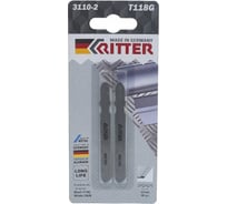 Пилки по стали Т118G (2 шт; 75х50 мм; шаг 0.9 мм; 28TPi; HSS) для лобзиков RITTER 3110-2