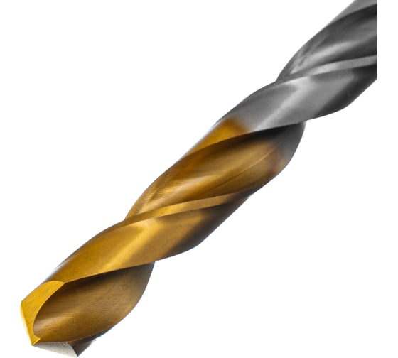 Сверло спиральное по металлу 9x125 мм, Р6М5, Golden Tip Denzel 718241