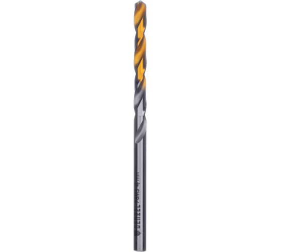 Сверло спиральное по металлу 4x75 мм, Р6М5, Golden Tip Denzel 718229 1