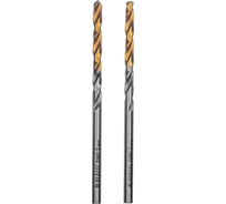 Сверло спиральное по металлу 3x60 мм, Р6М5, Golden Tip, 2 шт Denzel 718225