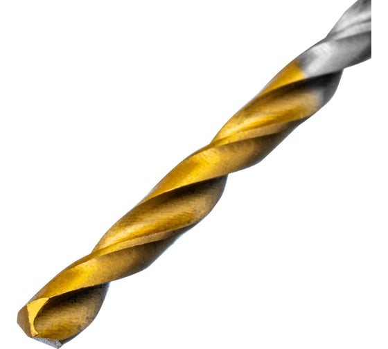 Сверло спиральное по металлу 3x60 мм, Р6М5, Golden Tip, 2 шт Denzel 718225