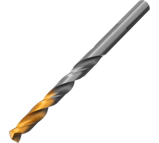Сверло спиральное по металлу 7.5x109 мм, Р6М5, Golden Tip Denzel 718238
