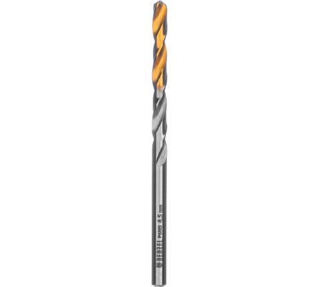 Сверло спиральное по металлу 4.5x80 мм, Р6М5, Golden Tip Denzel 718231