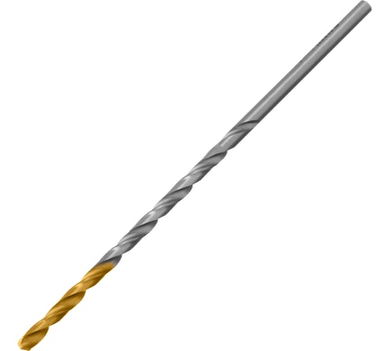 Сверло спиральное по металлу 3x100 мм, Р6М5, Golden Tip, удлиненное, 2 шт Denzel 718247