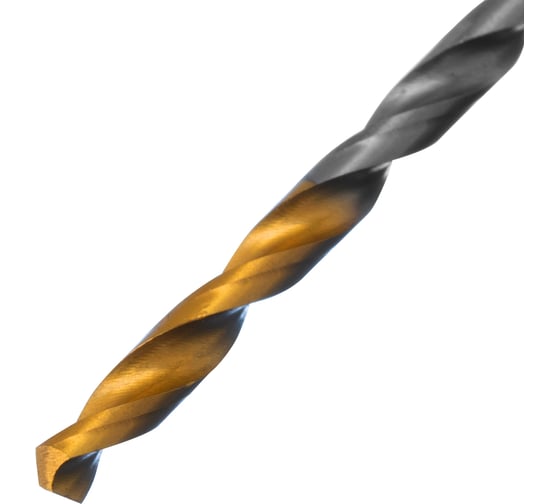 Сверло спиральное по металлу 2.5x57 мм, Р6М5, Golden Tip, 2 шт Denzel 718224