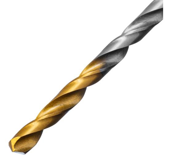 Сверло спиральное по металлу 4x119 мм, Р6М5, Golden Tip, удлиненное Denzel 718250