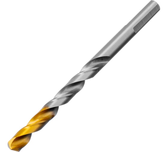 Сверло спиральное по металлу 7.0x109 мм, Р6М5, Golden Tip Denzel 718237