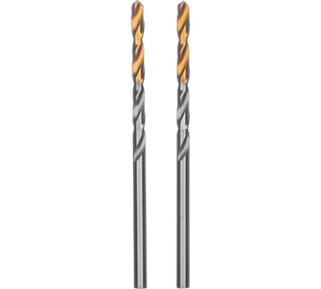 Сверло спиральное по металлу 3.2x65 мм, Р6М5, Golden Tip, 2 шт Denzel 718226