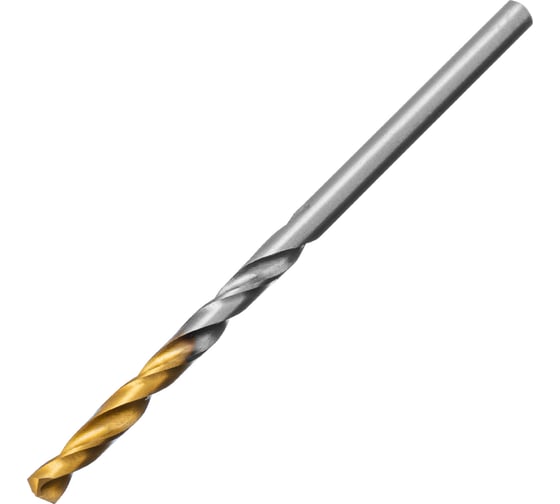 Сверло спиральное по металлу 3.2x65 мм, Р6М5, Golden Tip, 2 шт Denzel 718226
