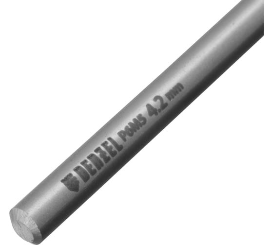 Сверло спиральное по металлу 4.2x119 мм, Р6М5, Golden Tip, удлиненное Denzel 718251