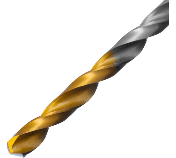 Сверло спиральное по металлу 4.2x119 мм, Р6М5, Golden Tip, удлиненное Denzel 718251