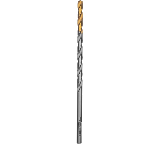 Сверло спиральное по металлу 5.5x139 мм, Р6М5, Golden Tip, удлиненное Denzel 718255 1