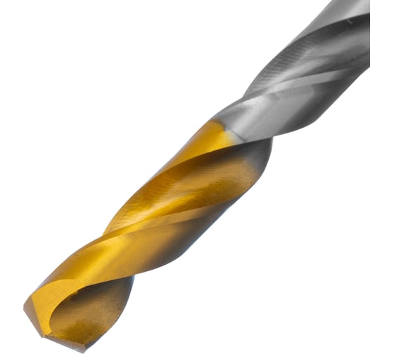 Сверло спиральное по металлу 7.5x156 мм, Р6М5, Golden Tip, удлиненное Denzel 718259