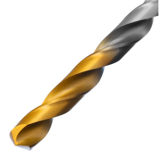Сверло спиральное по металлу 7.0x156 мм, Р6М5, Golden Tip, удлиненное Denzel 718258