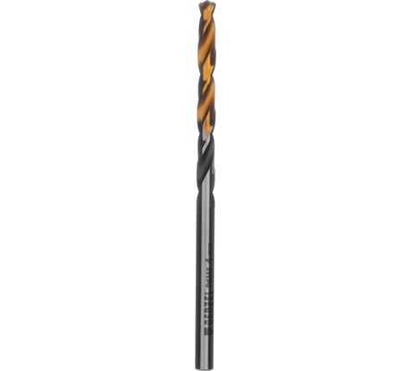Сверло спиральное по металлу 4x75 мм, Р6М5, Golden Tip, многогранная заточка Denzel 718272