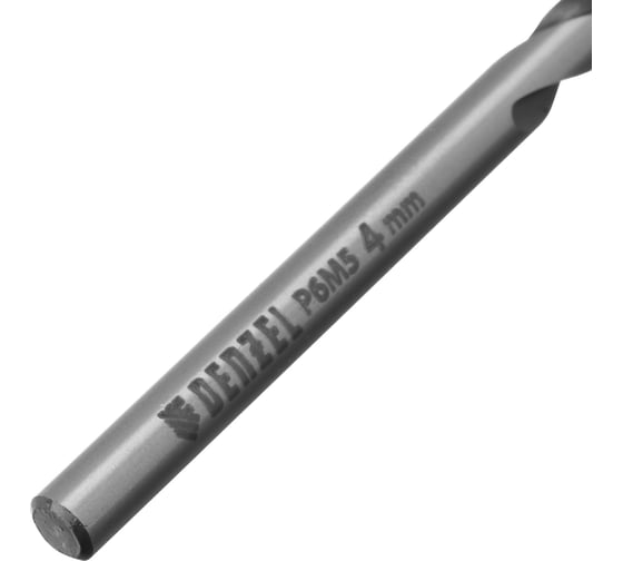 Сверло спиральное по металлу 4x75 мм, Р6М5, Golden Tip, многогранная заточка Denzel 718272