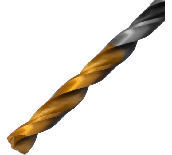 Сверло спиральное по металлу 4x75 мм, Р6М5, Golden Tip, многогранная заточка Denzel 718272