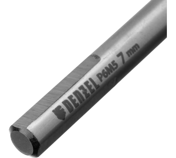 Сверло спиральное по металлу 7.0x109 мм, Р6М5, Golden Tip, многогранная заточка Denzel 718280