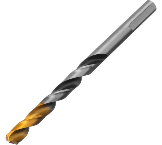 Сверло спиральное по металлу 7.0x109 мм, Р6М5, Golden Tip, многогранная заточка Denzel 718280