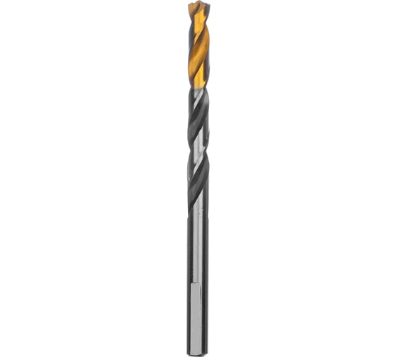 Сверло спиральное по металлу 6.5x93 мм, Р6М5, Golden Tip, многогранная заточка Denzel 718279