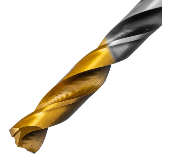 Сверло спиральное по металлу 6.5x93 мм, Р6М5, Golden Tip, многогранная заточка Denzel 718279