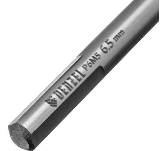 Сверло спиральное по металлу 6.5x93 мм, Р6М5, Golden Tip, многогранная заточка Denzel 718279