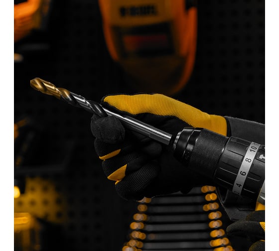 Сверло спиральное по металлу 12x151 мм, Р6М5, Golden Tip, многогранная заточка Denzel 718287