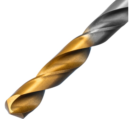 Сверло спиральное по металлу 6x139 мм, Р6М5, Golden Tip, удлиненное Denzel 718256