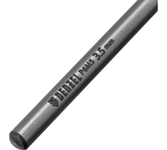 Сверло спиральное по металлу 3.5x70 мм, Р6М5, Golden Tip, многогранная заточка, 2 шт Denzel 718270