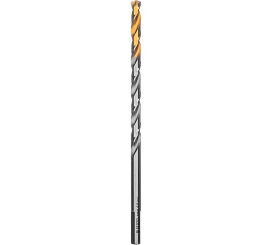 Сверло спиральное по металлу 6.5x148 мм, Р6М5, Golden Tip, удлиненное Denzel 718257 1