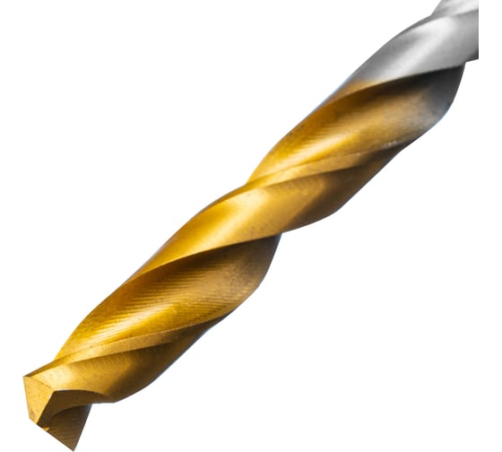 Сверло спиральное по металлу 6.5x148 мм, Р6М5, Golden Tip, удлиненное Denzel 718257