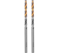 Сверло спиральное по металлу 3.2x65 мм, Р6М5, Golden Tip, многогранная заточка, 2 шт Denzel 718269